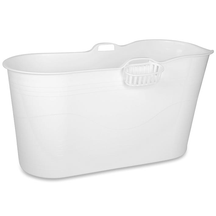 XL badebalje til voksne - hvid - 123cm - Ekstra kraftig plast og forbedret siddekomfort - Tubfamily®