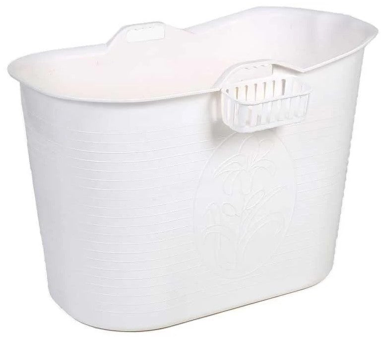 Badebalje til voksne - hvid - 93cm - Ekstra kraftig plast og forbedret siddekomfort - Tubfamily®