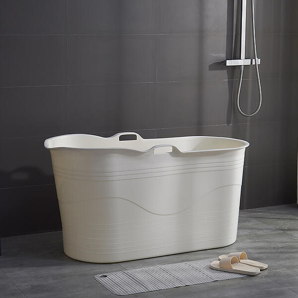 XL badebalje til voksne - hvid - 123cm - Ekstra kraftig plast og forbedret siddekomfort - Tubfamily®