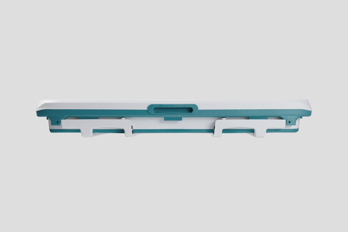 Foldbart badekar til voksne med låg, digital termometer og fodmassage - 150cm/Blå XL. Bonus! 300 cm luksusslange, blå badepude samt ekstra prop inkl.