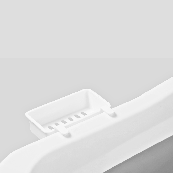 Foldebadekar til voksne - 118cm/Grå - uden fodmassage - Ekstra 300 cm. slange, sort badepude samt ekstra prop inkl. Værdi kr. 795,-.