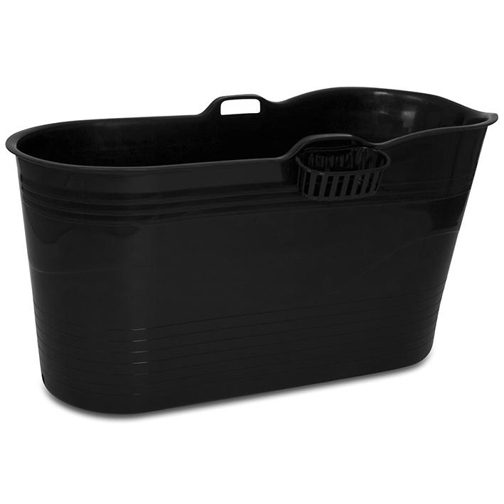 XL badebalje til voksne - Sort - 123cm - Ekstra kraftig plast og forbedret siddekomfort - Tubfamily®