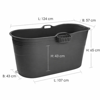 Isbad Startpakke - Badebalje XL, Epsom salt,Cover & Luksus håndklæde