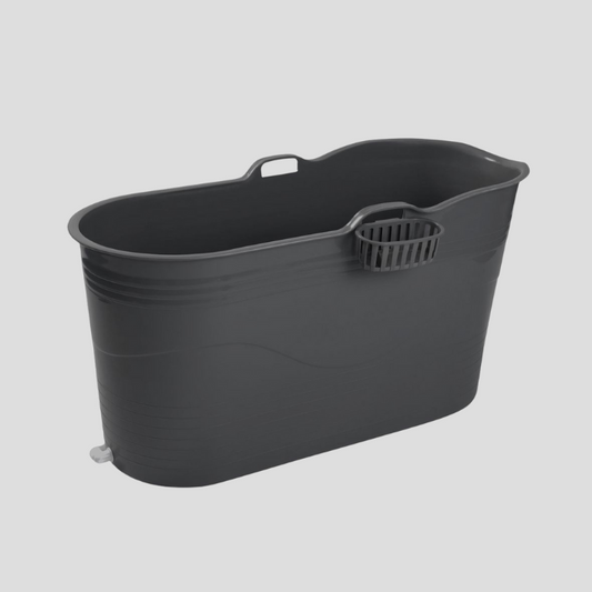 XL badebalje til voksne - Mørke grå - 123cm - Ekstra kraftig plast og forbedret siddekomfort - Tubfamily®