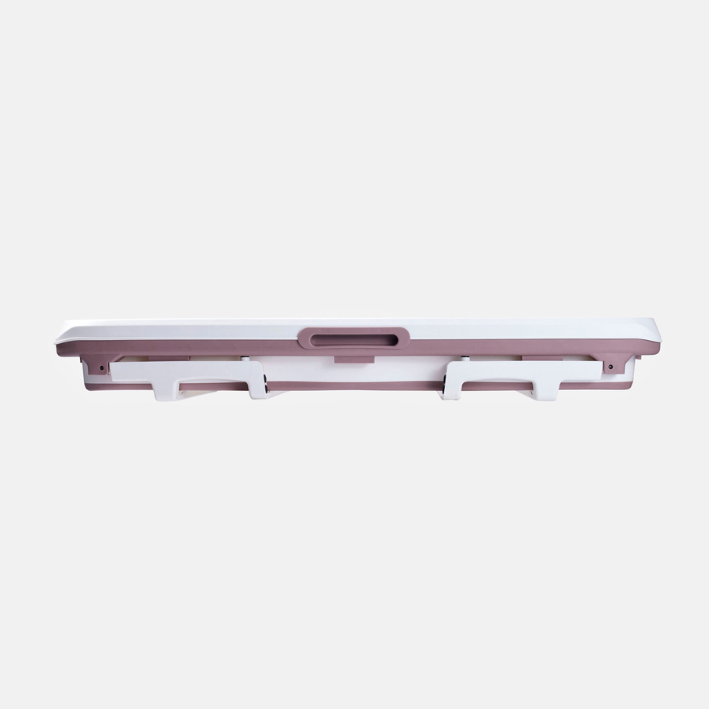 Foldebadekar til voksne - Med låg & termometer - 150cm - rosa -Bonus! 300 cm luksusslange, blå badepude samt ekstra prop inkl.