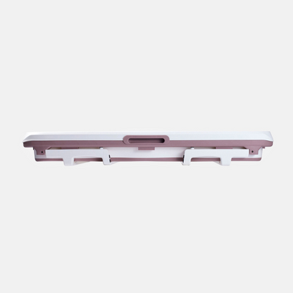 Foldebadekar til voksne - Med låg & termometer - 150cm - rosa -Bonus! 300 cm luksusslange, blå badepude samt ekstra prop inkl.